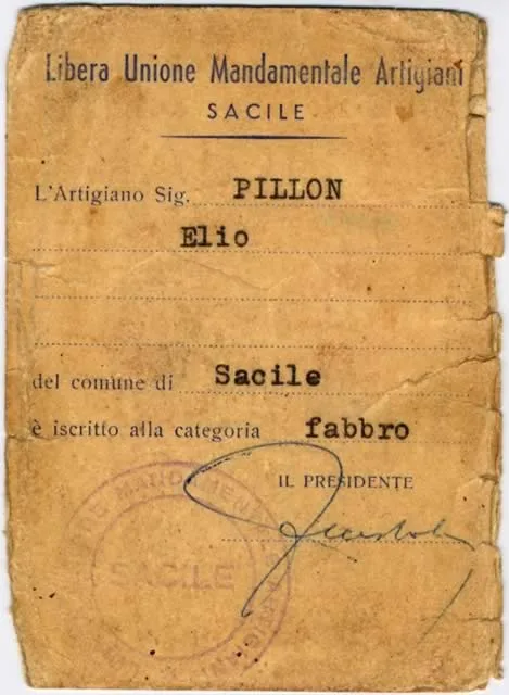 Tessera numero 12: Unione artigiani Sacile